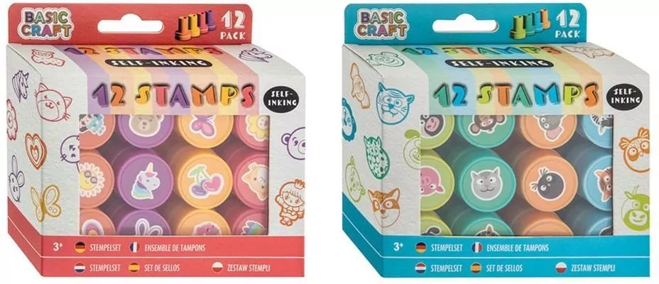 Zestaw stempli samotuszujących. Różowe - tantis.pl