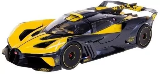 BBURAGO. Bugatti Bolide metallic black- yellow 1:18 - tantis.pl