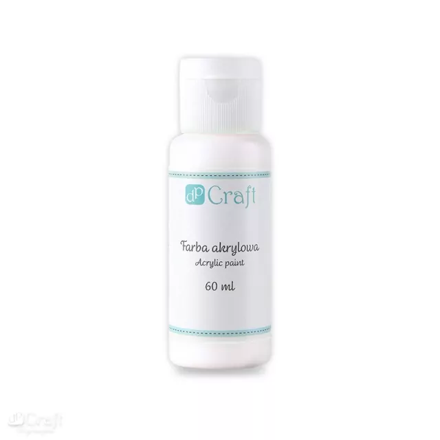 Farba akrylowa, 60 ml - white (DPFA-001) - tantis.pl