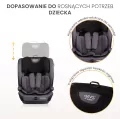 Caretero Fotelik Vivo grafitowy (76-150cm) - tantis.pl