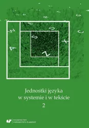 Jednostki języka w systemie i w tekście 2