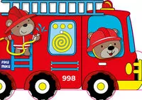 Straż pożarna. Kolorowanka z naklejkami