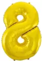 Balon foliowy. "Cyfra 8", złota, 92 cm - tantis.pl