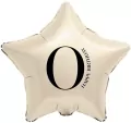 Balon foliowy Gwiazda kremowa cyfra 0 44cm - tantis.pl