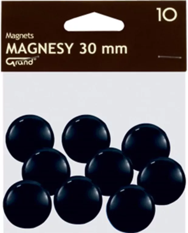Magnesy czarne 30mm 10 sztuk - tantis.pl