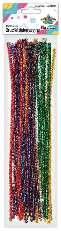 Druciki metalizowane 0,4x30cm, 40 sztuk - tantis.pl