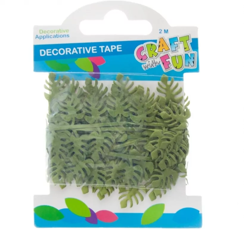 Taśma dekoracyjna listki 3,5cm 2m - tantis.pl
