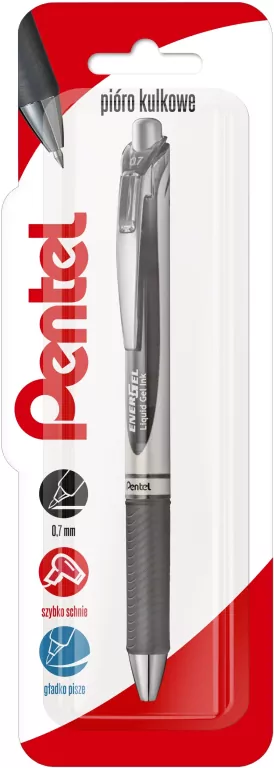 Pióro kulkowe 0,7 mm EnerGe. Szary, 1 sztuka - tantis.pl