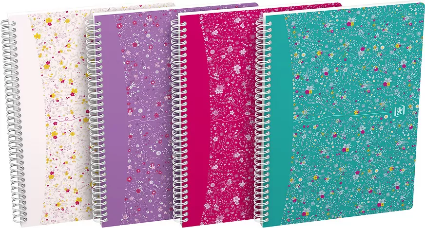 Kołozeszyt B5 60k kratka Oxford floral 1 szt. mix - tantis.pl