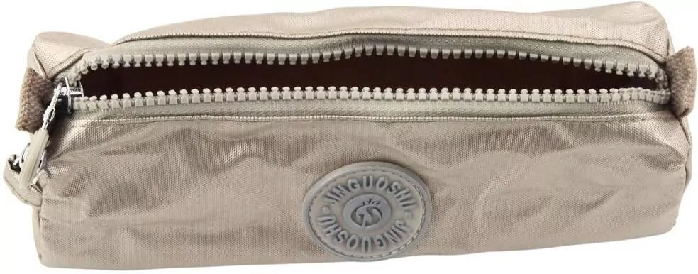Piórnik szkolny jednokomorowy srebrny 21,5cm - tantis.pl