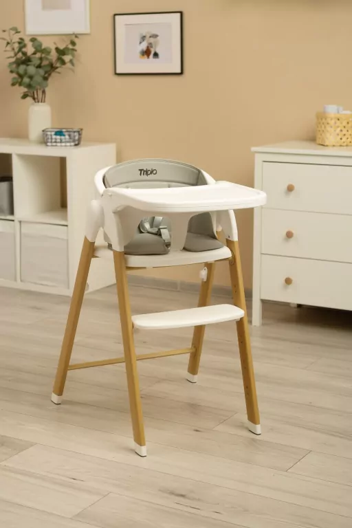 Caretero Krzesełko do karmienia Triplo grey - tantis.pl