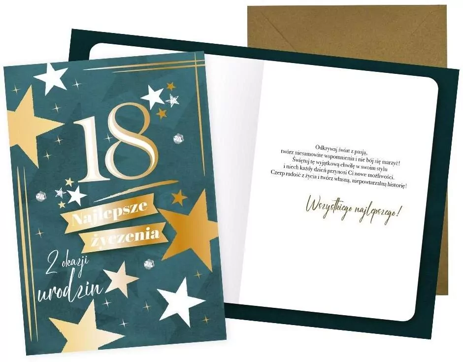 Karnet Urodziny 18 - tantis.pl