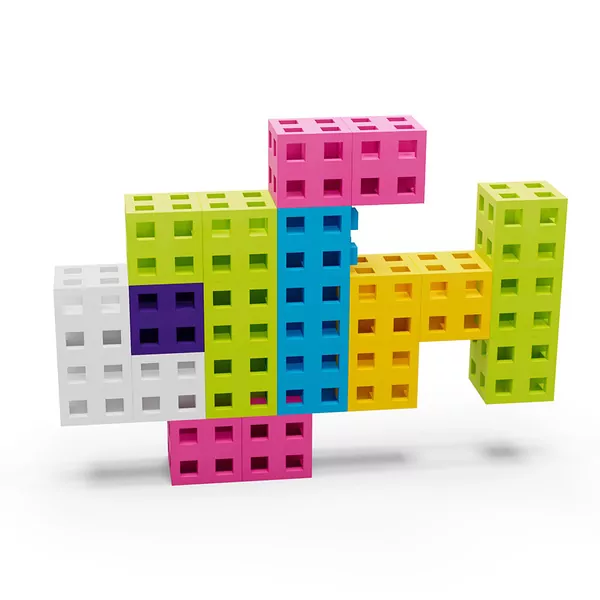 Klocki Meli Cube Classic Pink 200 elementów - tantis.pl