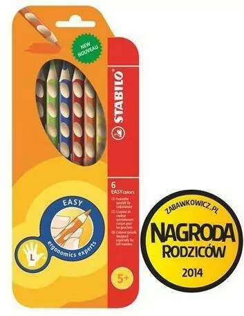 Kredki Easycolors dla leworęcznych 6 kolorów - tantis.pl