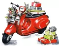 Malowanie po numerach - Świąteczny motocykl 30x30 - tantis.pl