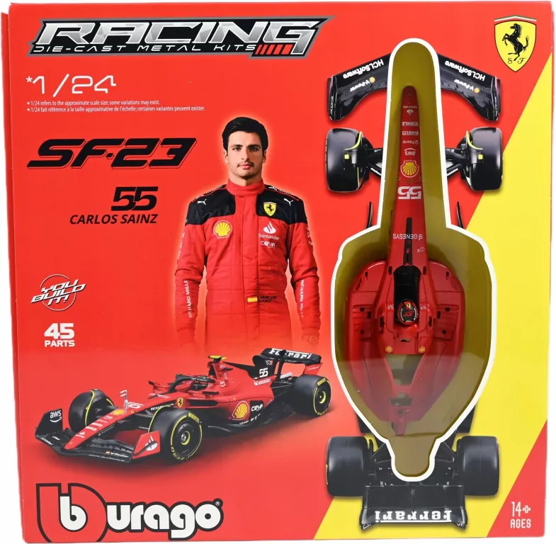 Ferrari Formula Model Kit With Helmet & Stand - tantis.pl