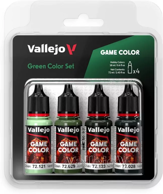 Vallejo: 72.384 - Game Color - Green Color Set (4 x 18 ml) - tantis.pl