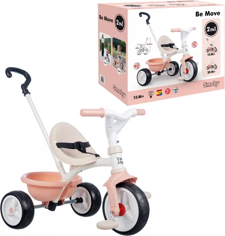 Smoby Rowerek trójkołowy Be Move różowy - tantis.pl