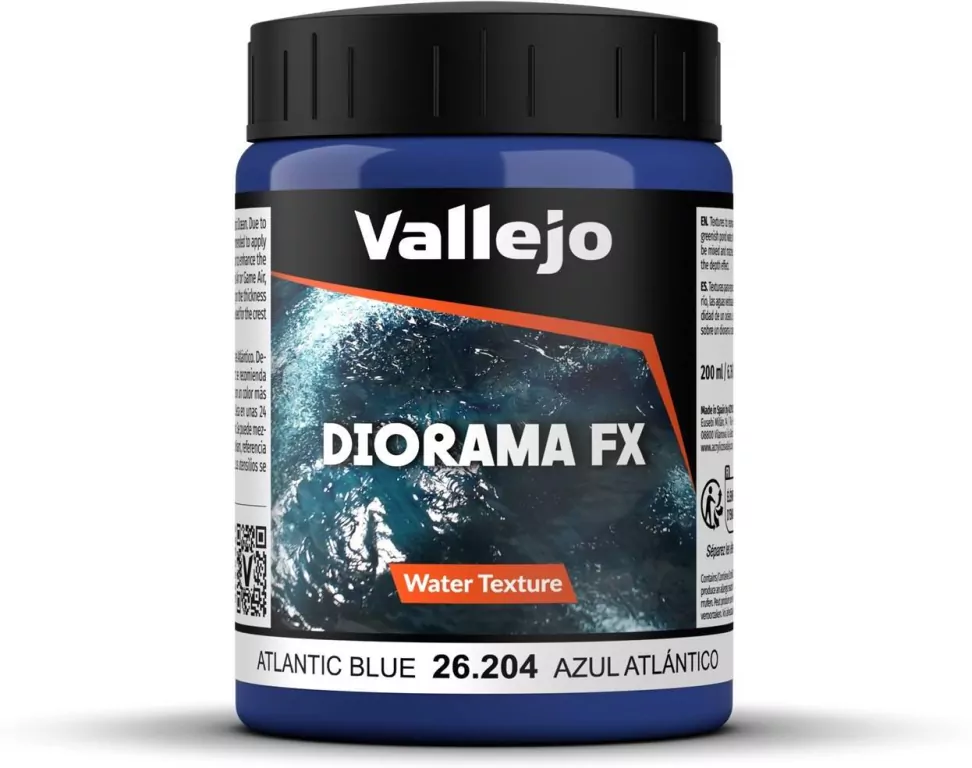 Vallejo: 26.204 - Diorama FX - Water Textures - Atlantic Blue (200 ml) - tantis.pl
