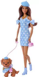 Barbie Jednakowa stylizacja Lalka i piesek Groszki - tantis.pl