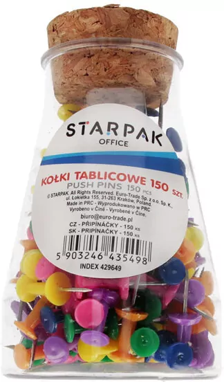 Pinezki kolorowe 150el - tantis.pl
