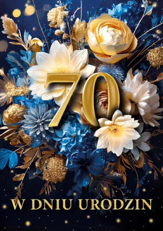 Karnet B6 3D Urodziny 70 - tantis.pl