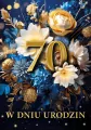 Karnet B6 3D Urodziny 70 - tantis.pl