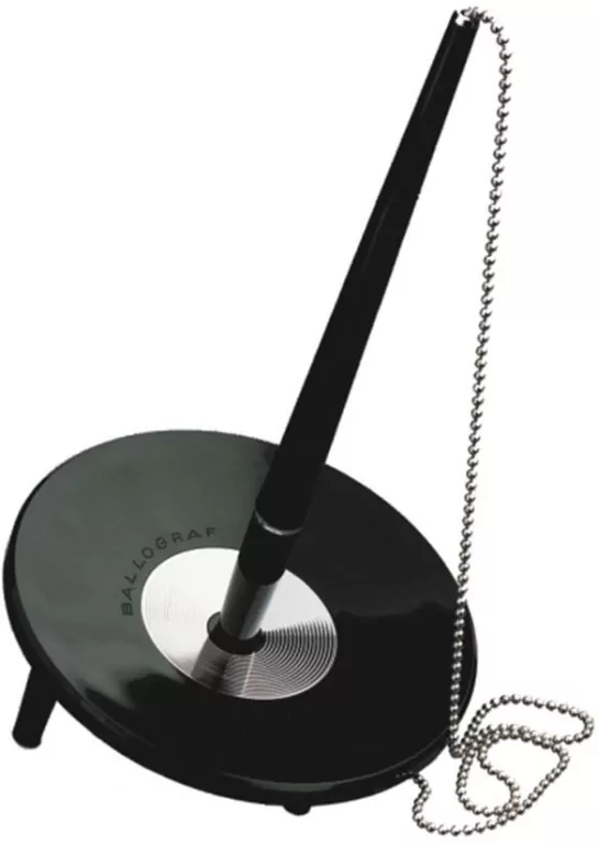 Długopis z Łańcuszkiem. Desk Set Bank, Czarny - tantis.pl