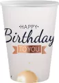 Kubeczki papierowe Happy Birthday 250ml 6szt - tantis.pl