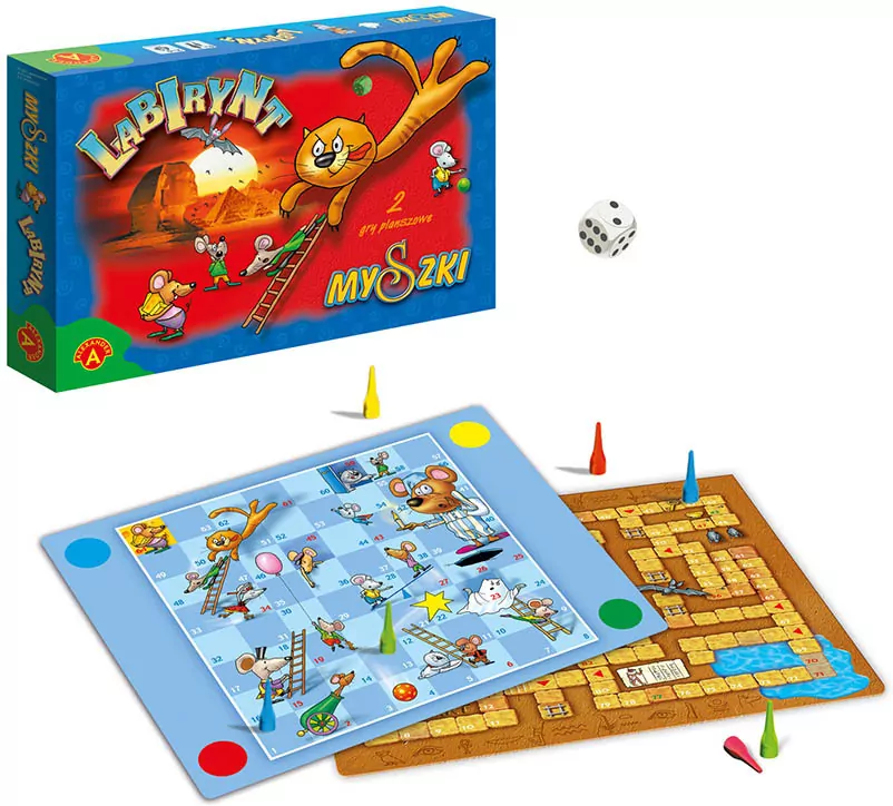 Labirynt. Myszki. 2 gry planszowe ALEXANDER - tantis.pl