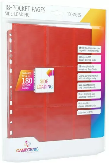 Koszulka do segregatora na 18 kart czerwona 10 sztuk - tantis.pl