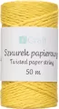 DpCraft. Sznurek papierowy skręcany żółty, 50m - tantis.pl