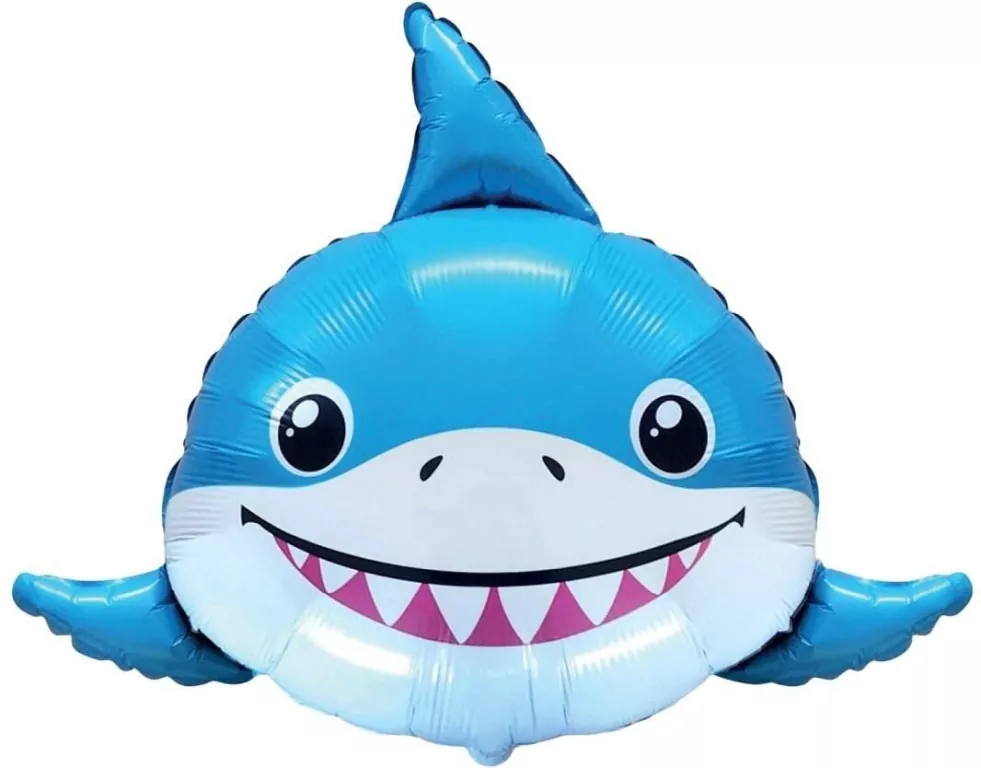 Balon foliowy 61cm Uśmiechnięty rekin - tantis.pl
