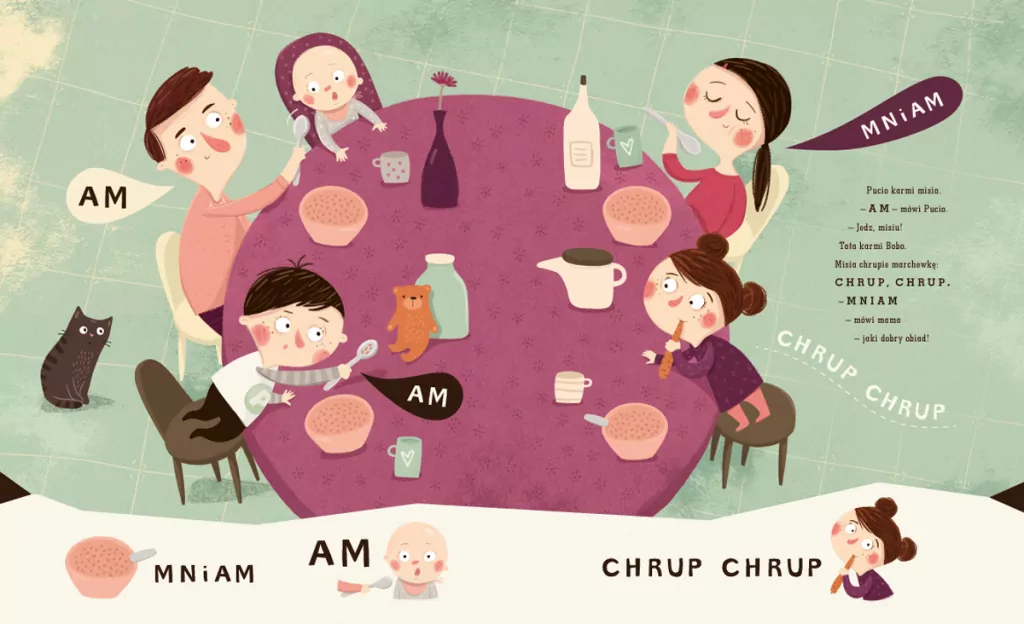 Pucio uczy się mówić. Zabawy dźwiękonaśladowcze - tantis.pl