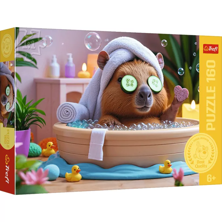 Puzzle 160 Kapibara w SPA Rodzina Treflików TREFL - tantis.pl
