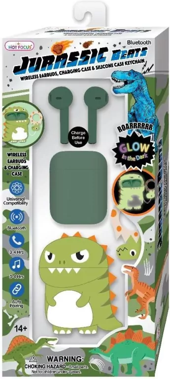 Słuchawki bezprzewowodwe z etui Donozaur - tantis.pl