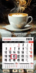 Kalendarz 2026 jednodzielny mini caffe latte
