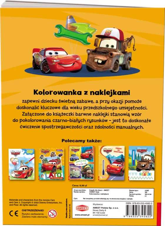 Auta. Kolorowanka z naklejkami - tantis.pl