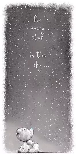 Kartka okolicznościowa Miś pod gwiazdami - tantis.pl