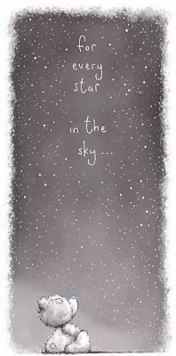 Kartka okolicznościowa Miś pod gwiazdami