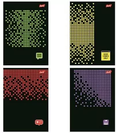 Zeszyt A5/96K kratka Pixel Pulse (10szt) - tantis.pl