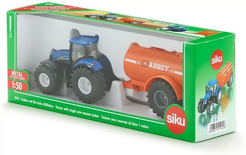 Traktor z jednoosiową cysterną Siku Farmer S1945 - tantis.pl