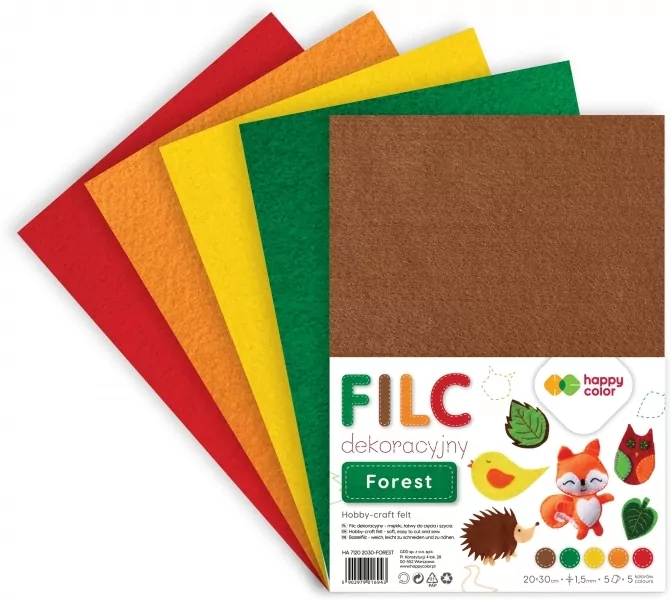 Filc dekoracyjny. Forest 5 kolorów - tantis.pl