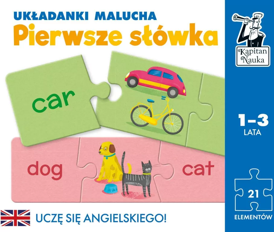 Pierwsze słówka. Układanki malucha. Uczę się Angielskiego. Kapitan Nauka - tantis.pl