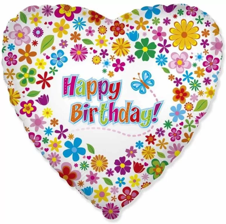 Balon foliowy Happy Birthday 45cm - tantis.pl