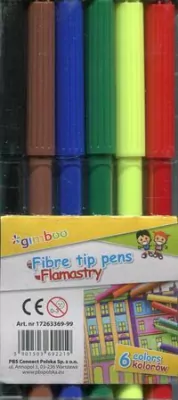Flamastry gimboo 6 kolorów