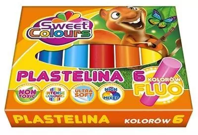 Plastelina fluo 6 kolorów - tantis.pl