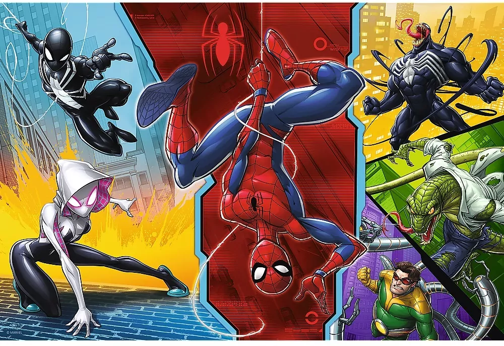 Puzzle 100. Marvel Spiderman Do góry nogami - tantis.pl