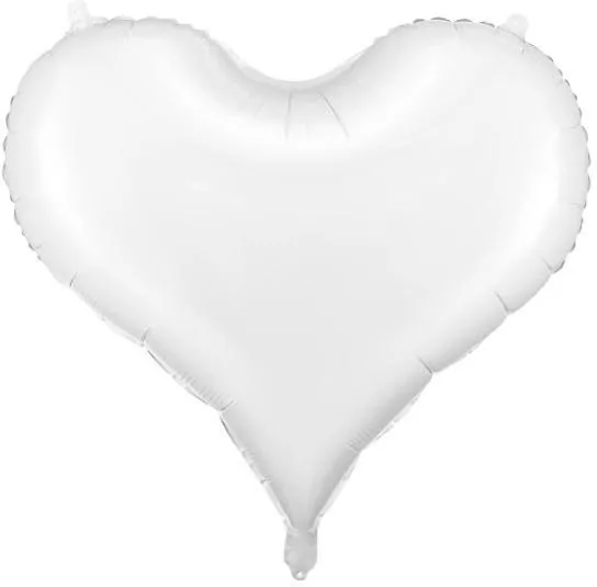 Balon foliowy Serce 75x64,5cm biały - tantis.pl