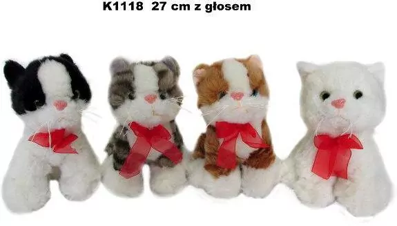 Maskotka Kot z dźwiękiem. Mix - tantis.pl